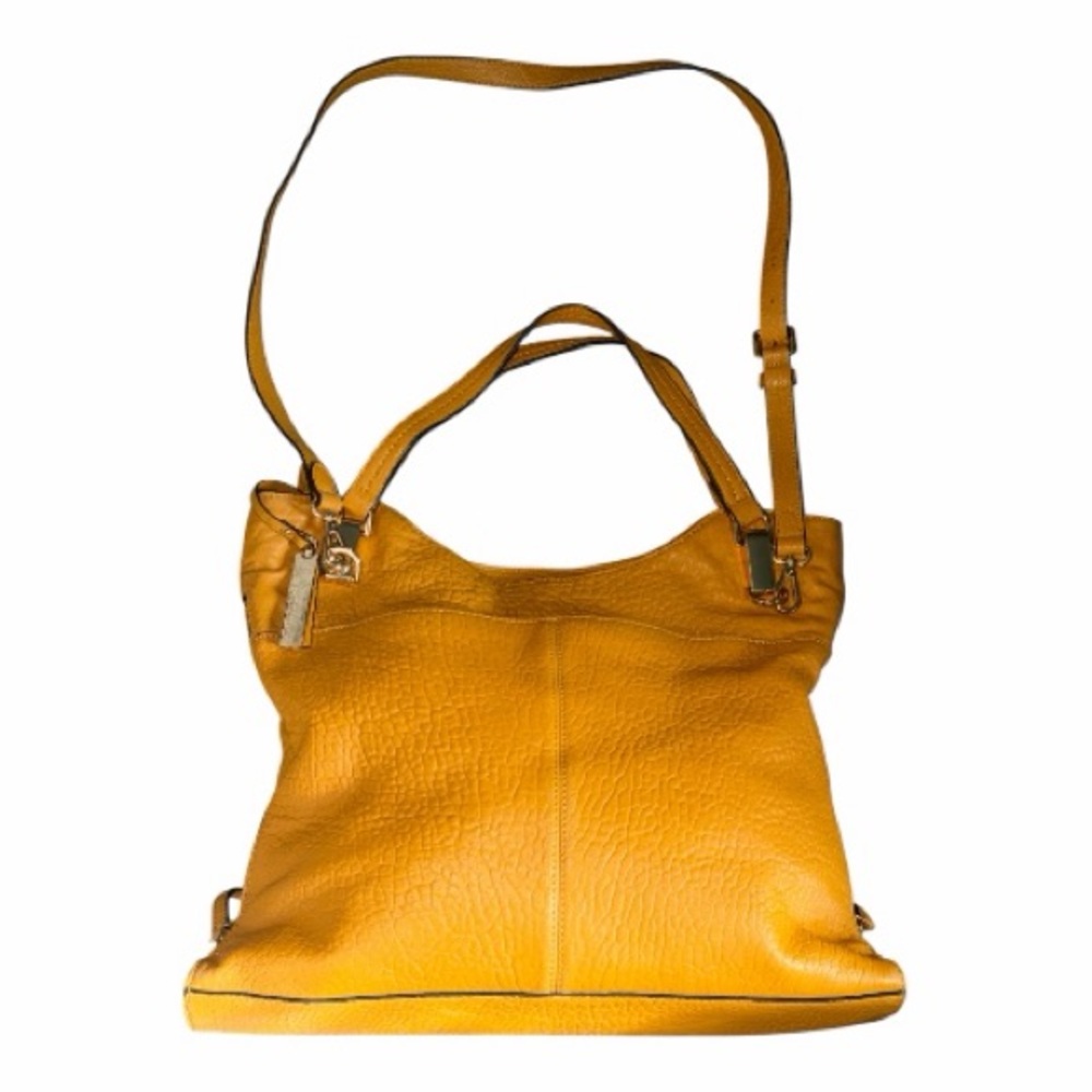 Vince Camuto Mustard Yellow Leather Shoulder Bag